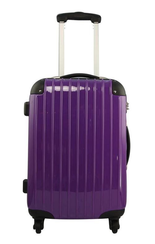 拉杆箱厂家定做 20寸紫色pc拉杆箱万向轮 abs万向轮行李箱